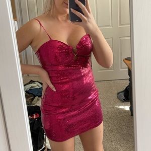 Sequin pink dress from revolve. ❤️